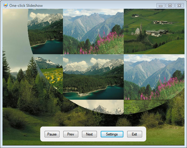 Windows 7 One-click Slideshow 1.3 full